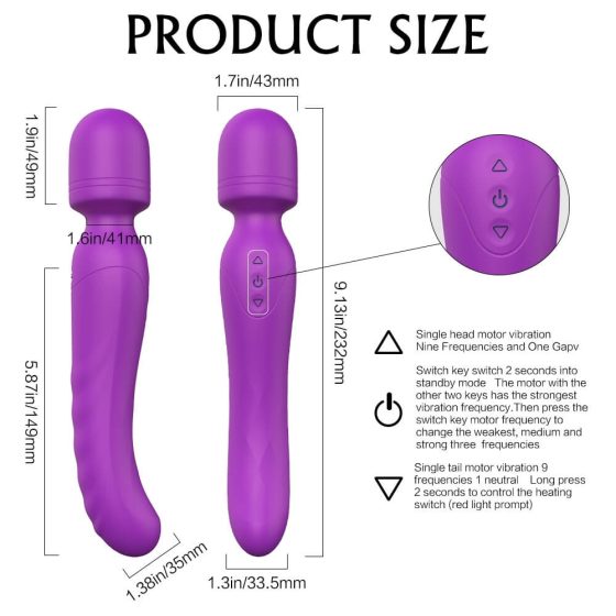 Sex HD Iris - dobíjací masážny vibrátor s 2 motormi (fialový)