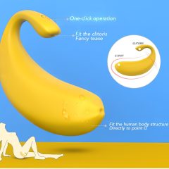   Sex HD - inteligentné banánové vibračné vajíčko (žlté)