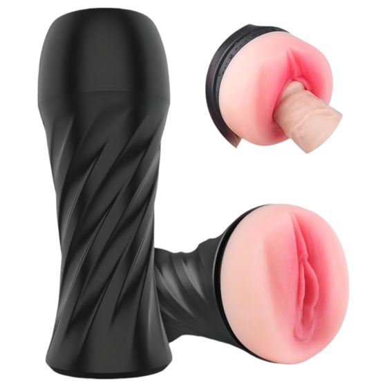 Sex HD Marcus - realistická umelá vagína v puzdre (čierno-prírodná)
