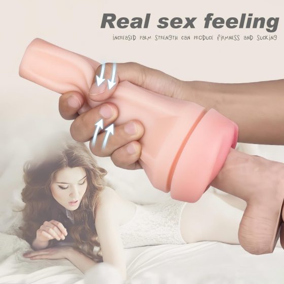Sex HD Marcus - realistická umelá vagína v puzdre (čierno-prírodná)