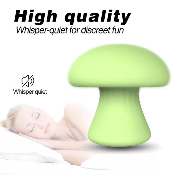 / Magic Mushroom - akumulátorový vibračný prístroj na tvár (zelený)