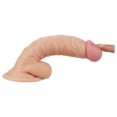  Real Extreme - prísavkový G-bod vibrátor s vajíčkami - 19 cm (naturálny)
