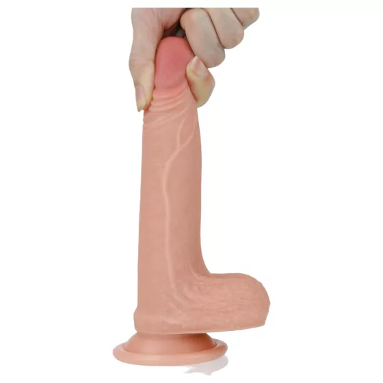 Lovetoy Nature Cock - realistický dvojvrstvový dildo - 18cm - telová farba