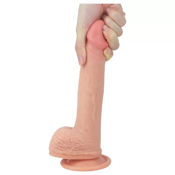 Lovetoy - realistický dildo s prísavkou - 21 cm - telová farba