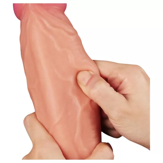 Lovetoy - realistický dildo - dvojvrstvové - 25 cm - telová farba