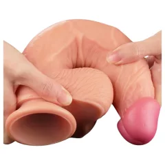   Lovetoy - realistický dildo - dvojvrstvové - 25 cm - telová farba