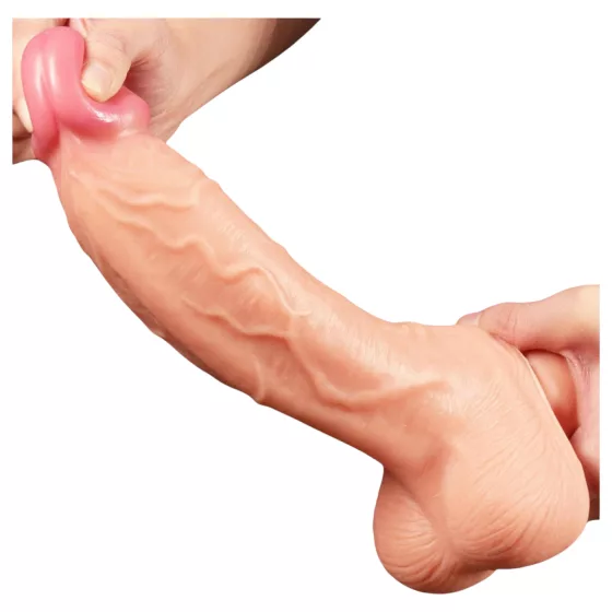 Lovetoy - realistický dildo - dvojvrstvové - 25 cm - telová farba