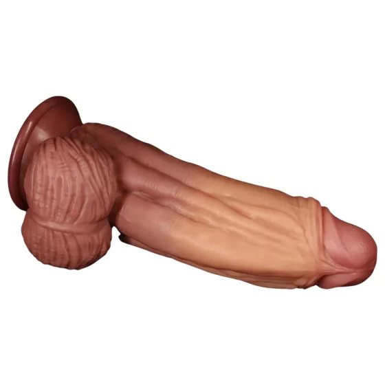 Lovetoy - realistický dvojvrstvový dildo - 26 cm - telová farba