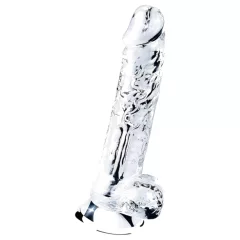   Lovetoy Flawless Clear - dildó s prísavkou - 19 cm (priehľadný)