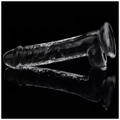  Lovetoy Flawless Clear - dildó s prísavkou - 19 cm (priehľadný)