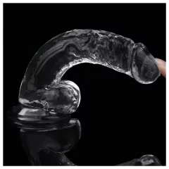   Lovetoy Flawless Clear - dildó s prísavkou - 19 cm (priehľadný)