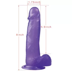   Lovetoy - realistický dildó s prísavkou - 20 cm - fialový