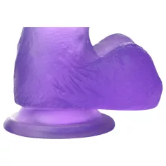 Lovetoy - dildo s prísavkou - 15 cm - fialová