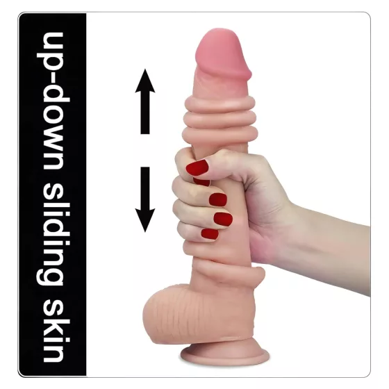 Lovetoy - realistický dvojvrstvový dildo - natúr - 23 cm
