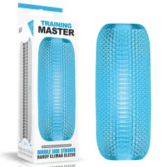   Lovetoy Training Master - obojstranný vrúbkovaný masturbátor (modrý)