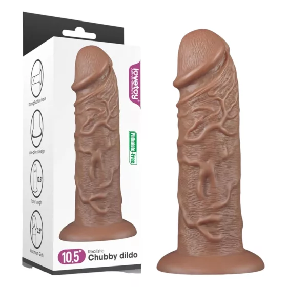 Lovetoy Chubby - realistický dildo s prísavkou - 25 cm - telová farba