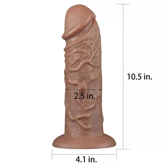 Lovetoy Chubby - realistický dildo s prísavkou - 25 cm - telová farba