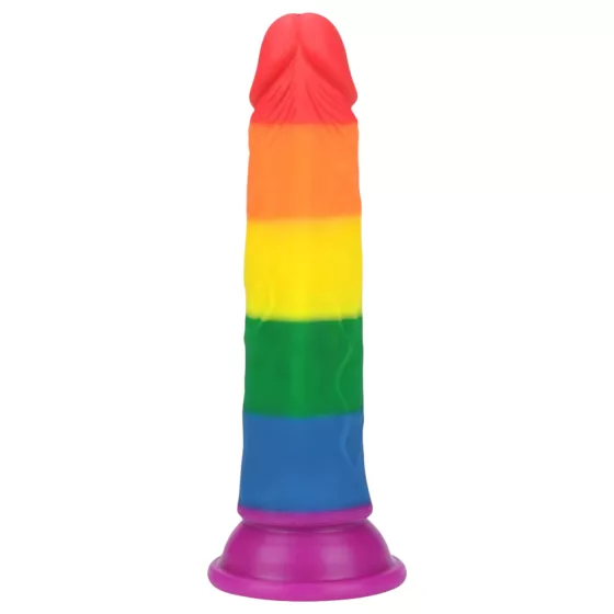 Lovetoy Prider - realistický dildo - 19 cm - dúhové
