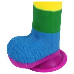   Lovetoy Prider - realistické dildó s semenníkmi - 20 cm - dúhové