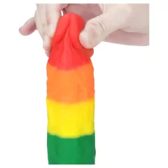   Lovetoy Prider - realistický silikónový dildo - 19 cm - dúhová farba