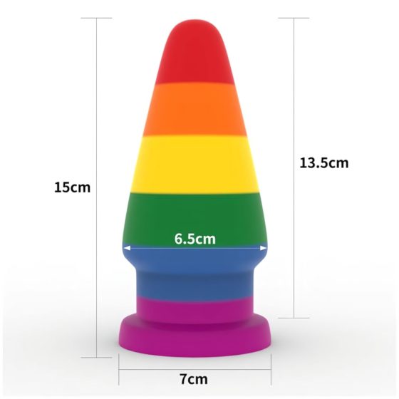 Lovetoy Prider - análny expandér - 15cm (dúha)