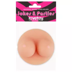   Lovetoy - držiak na telefón s prísavkou - prsia - naturálny