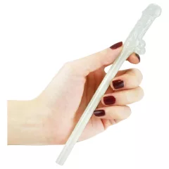 Lovetoy - slamka s penisom - svietiaca - biela