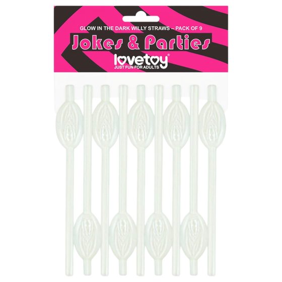 Lovetoy - slamka s vagínou - svietiaca - biela