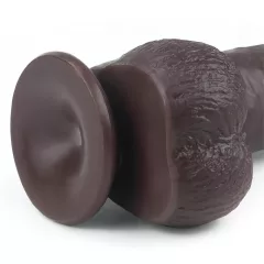 Lovetoy Sliding-Skin - dvojvrstvové dildo - 23 cm (hnedé)