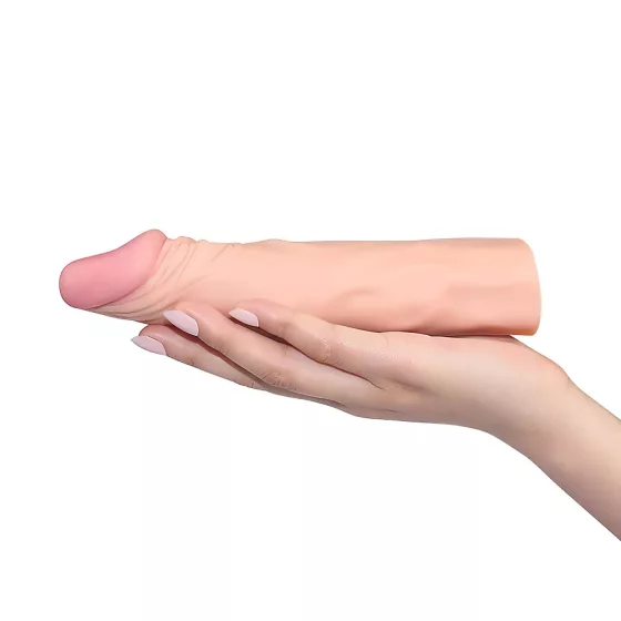 Lovetoy - návlek na penis - predĺženie 19 cm - naturálna farba