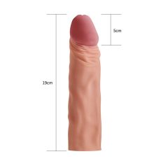 Lovetoy Pleasure X-tender - Penis cape - 19cm (prírodný)