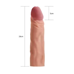   Lovetoy - návlek na penis - predĺženie 19 cm - naturálna farba