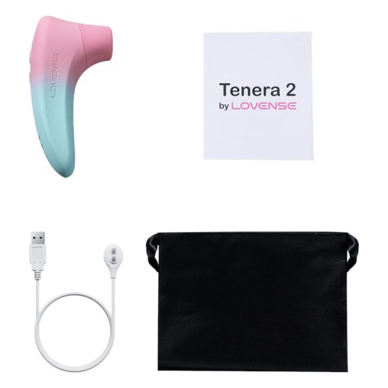 LOVENSE Tenera 2 - inteligentný vodotesný stimulátor klitorisu so vzduchovou vlnou (modro-ružový)