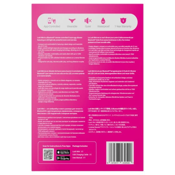 LOVENSE Lush Mini - vibračné vajíčko - smart - ružové