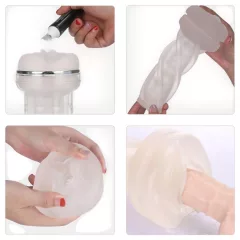   Tracy's Dog Crystal - realistická umelá vagína masturbátor - priehľadná