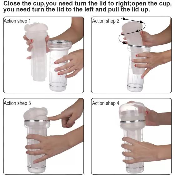 Tracy's Dog Crystal - realistická umelá vagína masturbátor - priehľadná