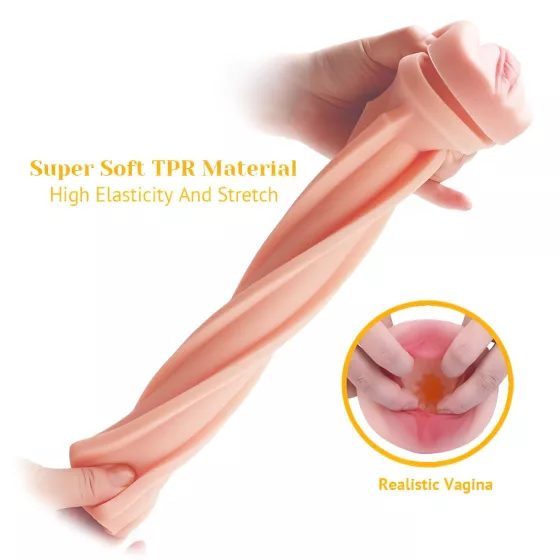 Tracy's Dog - masturbátor s realistickou vagínou - čierny/prírodný