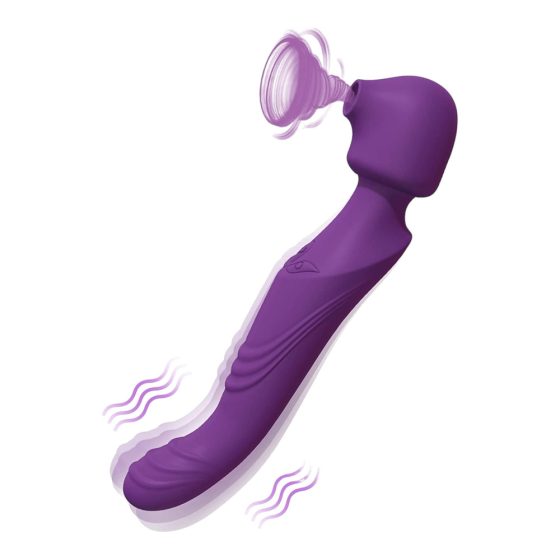 Tracy's Dog Wand - vodotesný, nabíjací, pulzujúci masážny vibrátor (fialový)