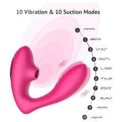   Tracy's Dog 2 - vibrátor a stimulátor klitorisu - 2v1, ružový