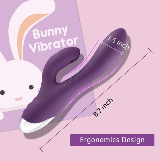Tracy's Dog Rabbit - vodeodolný akumulátorový vibrátor na klitoris (fialový)