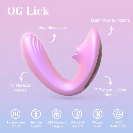 Tracy's Dog OG Lick - G-bod vibrátor a stimulátor klitorisu (ružový)