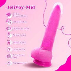   Jelivoy-Mid od Tracy's Dog - realistický vibrátor - 20 cm (ružový)