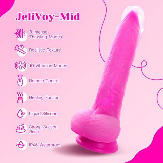 Jelivoy-Mid od Tracy's Dog - realistický vibrátor - 20 cm (ružový)