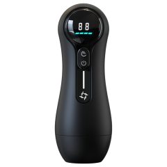 Leopard - masturbátor s vákuom - čierny