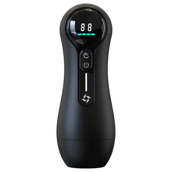 Leopard - masturbátor s vákuom - čierny