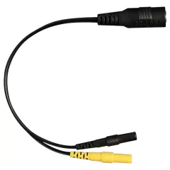   DG-LAB - rozbočovač elektród z 2,5 mm zásuvky na 2 mm (čierny)