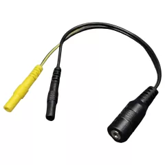   DG-LAB - rozbočovač elektród z 2,5 mm zásuvky na 2 mm (čierny)