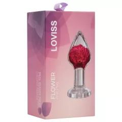 LOVISS Flower - análny kolík - purpurová (priehľadná)