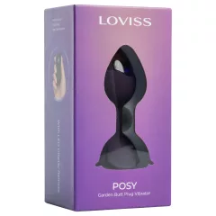   LOVISS Flower - análny vibrátor na diaľkové ovládanie (fialový)