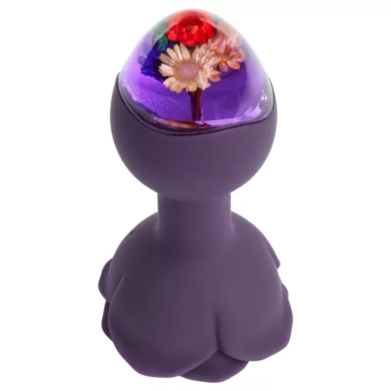 LOVISS Flower - análny vibrátor na diaľkové ovládanie (fialový)